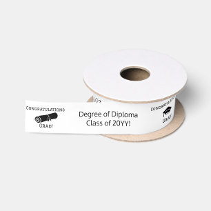 Herzlichen Glückwunsch Graduate Cap Diploma Schwar Satinband