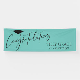 Herzlichen Glückwunsch Graduate Class Aquamarin Banner