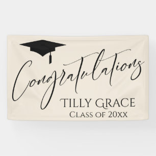 Herzlichen Glückwunsch Graduate Class Black on Cre Banner