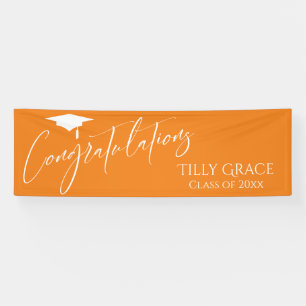 Herzlichen Glückwunsch Graduate Class Bright Orang Banner