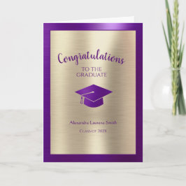 Herzlichen Glückwunsch Graduate Class of 2024 Lila Karte