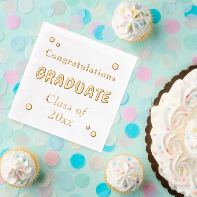 Herzlichen Glückwunsch Graduate Class of Year Servietten Mit Folie (Insitu (Party))
