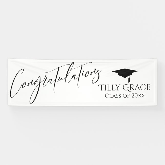 Herzlichen Glückwunsch Graduate Class White Banner (Horizontal)