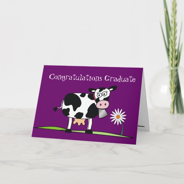 Herzlichen Glückwunsch Graduate Cow Karte (Vorderseite)