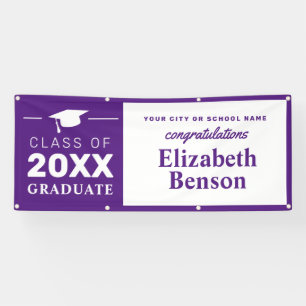 Herzlichen Glückwunsch Graduate Custom Banner Lila