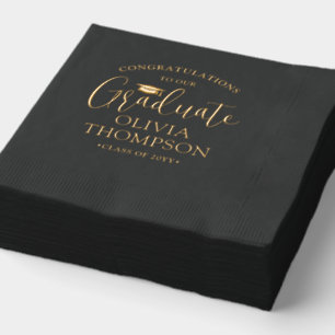 Herzlichen Glückwunsch Graduate Elegant Trendy Scr Servietten Mit Folie