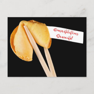 Herzlichen Glückwunsch Graduate! Fortune Cookie Ankündigungspostkarte