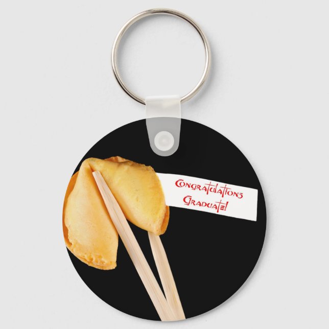 Herzlichen Glückwunsch Graduate! Fortune Cookie Schlüsselanhänger (Vorderseite)