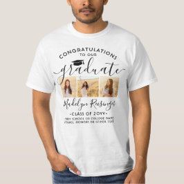 Herzlichen Glückwunsch Graduate Foto Collage Absch T-Shirt