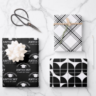 Herzlichen Glückwunsch Graduate Graduation Cap sch Geschenkpapier Set