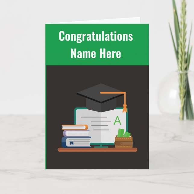 Herzlichen Glückwunsch Graduate Grußkarte Karte (Vorderseite)