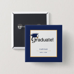Herzlichen Glückwunsch Graduate, Hat, Tassel, Blue Button
