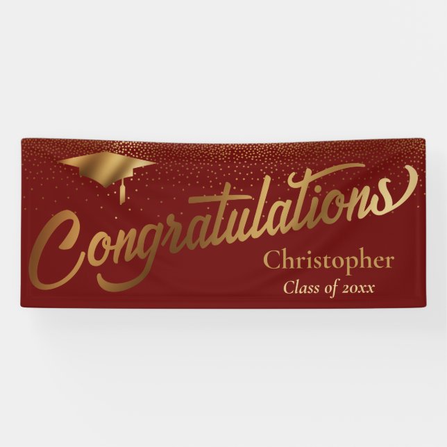 Herzlichen Glückwunsch Graduate, Klasse der Gold B Banner (Horizontal)