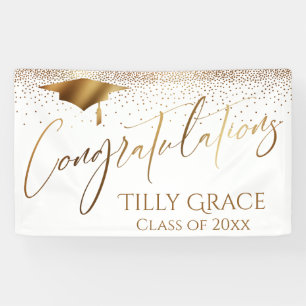 Herzlichen Glückwunsch Graduate, Klasse der Gold  Banner