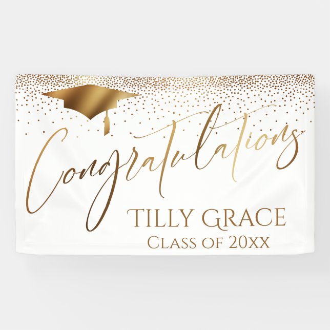 Herzlichen Glückwunsch Graduate, Klasse der Gold C Banner (Horizontal)