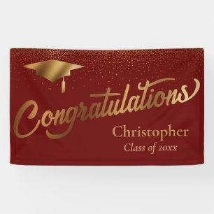Herzlichen Glückwunsch Graduate, Klasse Gold Burg Banner
