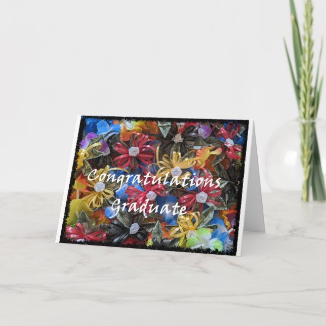 Herzlichen Glückwunsch Graduate Money Lei Notecard Karte (Vorderseite)