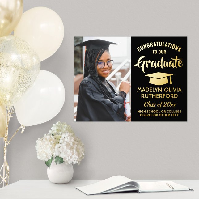 Herzlichen Glückwunsch Graduate One Foto Black & R Foliendrucke (Von Creator hochgeladen)