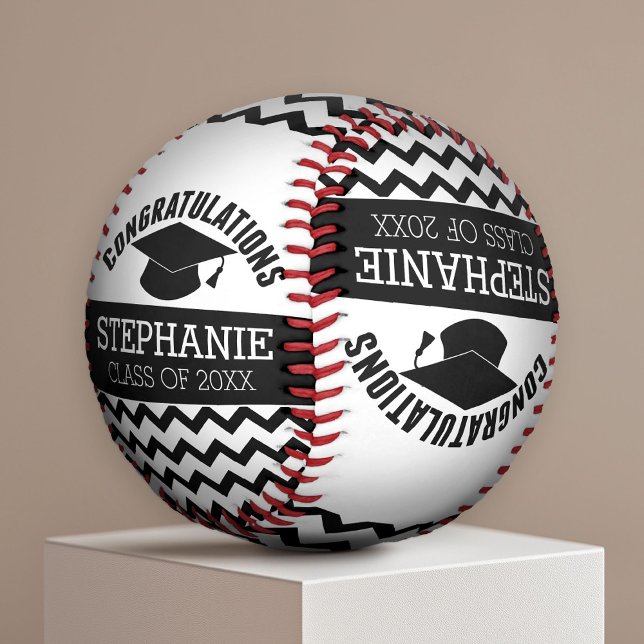 Herzlichen Glückwunsch Graduate - Personalisierter Baseball (Custom Graduation Baseball)