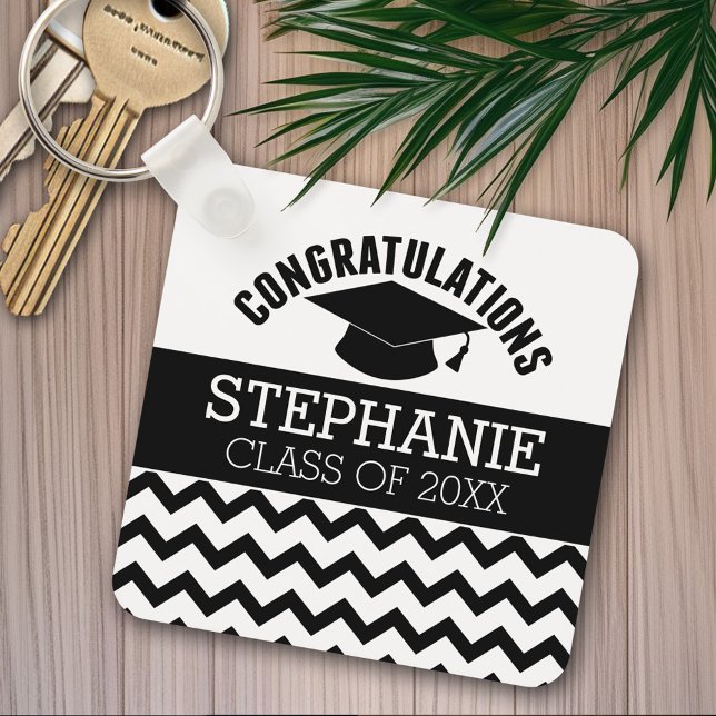 Herzlichen Glückwunsch Graduate - Personalisierter Schlüsselanhänger (Personalized keychain - Congratulations Graduate)