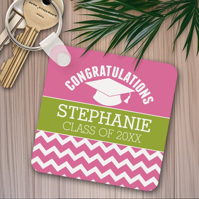 Herzlichen Glückwunsch Graduate - Personalisierter Schlüsselanhänger (Personalized keychain - Congratulations Graduate)
