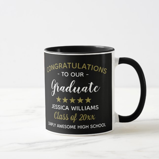 Herzlichen Glückwunsch Graduate Template Foto Absc Tasse (Rechts)
