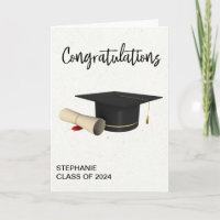 Herzlichen Glückwunsch Graduation Cap Diploma Card