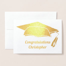 Herzlichen Glückwunsch Graduation Cap & Tassel Mod Folienkarte
