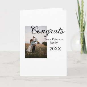 Herzlichen Glückwunsch Gratulation Familienname Fo Karte