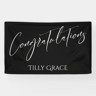 Herzlichen Glückwunsch Handschrift Typografie auf Banner