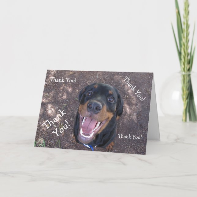Herzlichen Glückwunsch Heidi Rottweiler Vielen Dan Dankeskarte (Vorderseite)