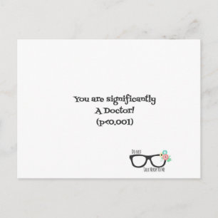 Herzlichen Glückwunsch, Herr Doktor, Postkarte