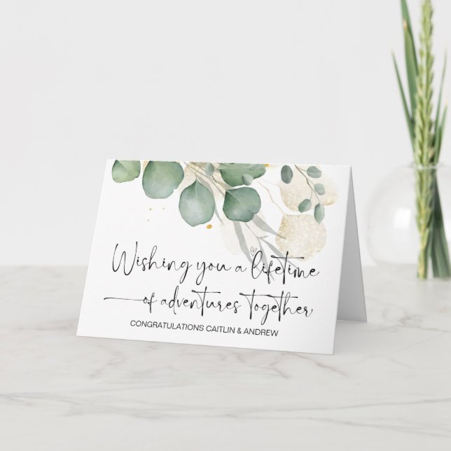 Herzlichen Glückwunsch Hochzeit Just Married Braut Karte (Vorderseite)