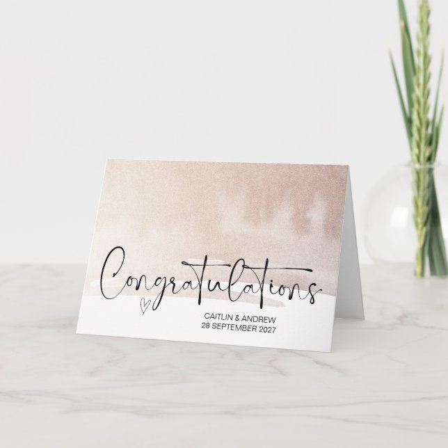 Herzlichen Glückwunsch Hochzeit Verlobung Bride Gr Karte (Vorderseite)