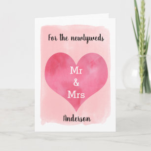Herzlichen Glückwunsch Hochzeitskarte für Pink Wat Karte