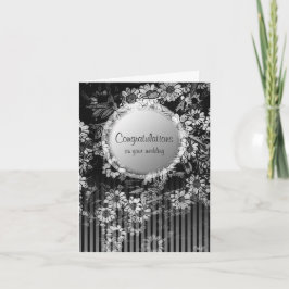 Herzlichen Glückwunsch Hochzeitskarte Schwarz Vint Karte