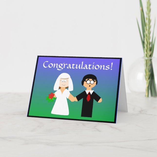 Herzlichen Glückwunsch... Ich denke! Hochzeitskart Karte (Vorderseite)