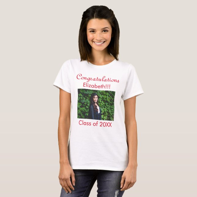 Herzlichen Glückwunsch Ihr Abschluss Foto T-Shirt (Vorne ganz)