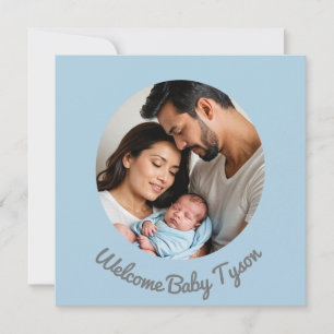 Herzlichen Glückwunsch, individueller Babyjunge bl Einladung