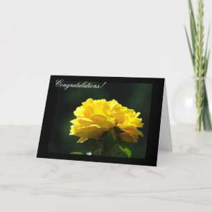 Herzlichen Glückwunsch! Karten Gelbe Rose-Blume
