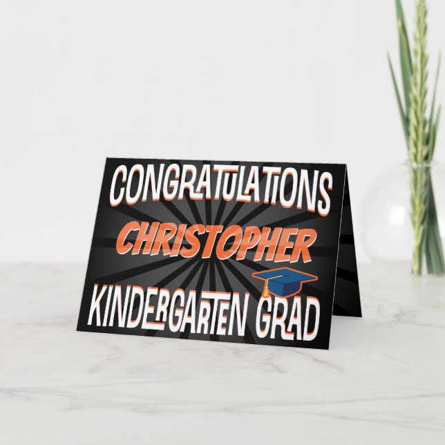 Herzlichen Glückwunsch Kindergarten Abschluss Karte (Vorderseite)