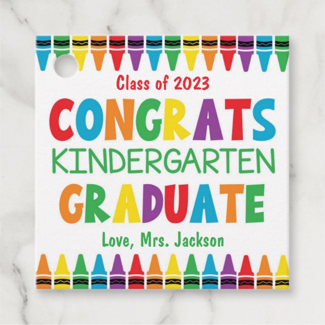 Herzlichen Glückwunsch Kindergarten Graduate Geschenkanhänger (Vorderseite)