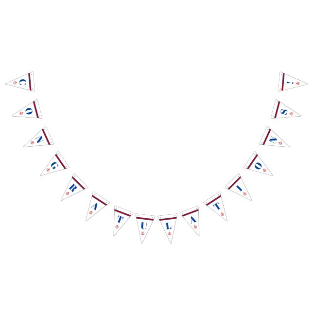 Herzlichen Glückwunsch Klassische Nautical Anchor  Wimpelkette (Alle)