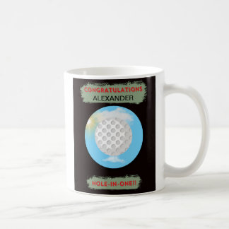 Herzlichen Glückwunsch Kumpel Name - Hole-in-one! Kaffeetasse