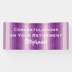Herzlichen Glückwunsch Lila Stripe Jumbo Banner