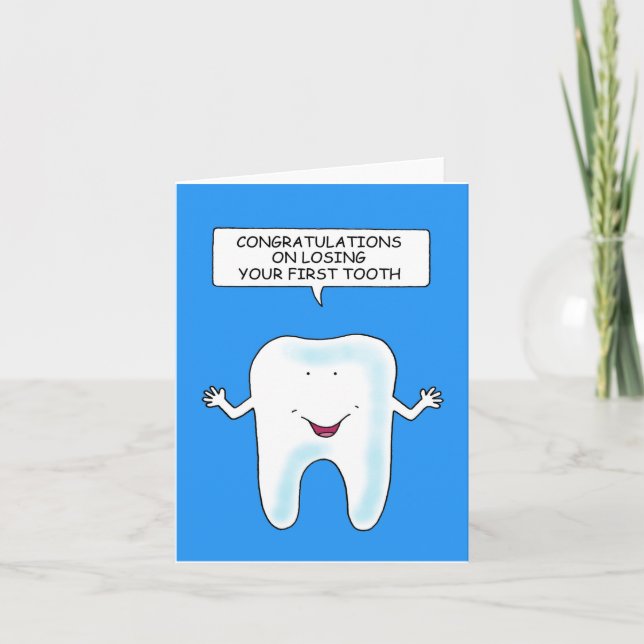 Herzlichen Glückwunsch Loss First Tooth Karte (Vorderseite)