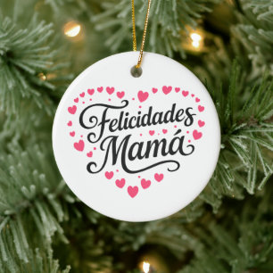 Herzlichen Glückwunsch Mama Happy Mother's Day Kal Keramik Ornament