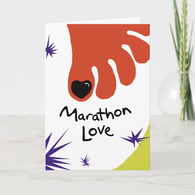 Herzlichen Glückwunsch Marathoner Card - Black Toe Karte (Vorderseite)