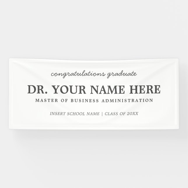 Herzlichen Glückwunsch Master of Business Administ Banner (Horizontal)
