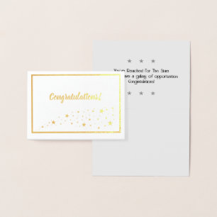 Herzlichen Glückwunsch mit der Stars Trail Gold Fo Folienkarte